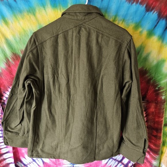 Men's 50's Vintage Olive Green Wool Field Jacket Size M - Picture 5 of 8